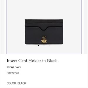 ISO Alexander McQueen insect beetle card holder